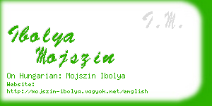 ibolya mojszin business card
